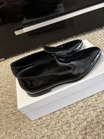 HUGO BOSS Men’s 8.5 Black Patent Leather Slip-On Pointed Toe Dress Loafers