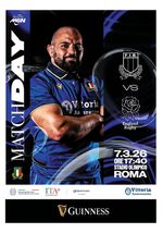 ITALY v ENGLAND 7 March 2026 SIX NATIONS FAN UNOFFICIAL 8 pages programm