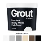 Hemway Ready Mixed Fix & Grout 2.5L 4.5KG Various Colours Available