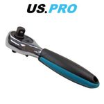 US PRO Tools 1/4" and 3/8" Drive Stubby Double Headed Ratchet 72 Teeth 4191