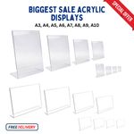 Acrylic Counter Poster Holder Perspex Leaflet Display Stand A3 A4 A5 A6 A7 A8 A9
