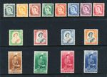 NEW ZEALAND 1953 sg723-736 VERY LIGHTLY MOUNTED MINT SET 1/2d TO 10/- CAT £130