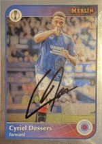 Cyriel Dessers Rangers Hand Signed Topps Merlin Europa League Card