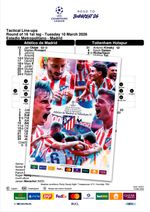 ATLETICO Madrid Spain v TOTTENHAM SPURS England 2026 CHL FAN 16 pg + OFFICIAL LU