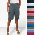 Ladies Smart Tailored Shorts Washable Day Evening City Shorts 8-22 NEW