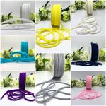 Spaghetti Elastic 5mm round black white silver swimwear bikini straps 1 METRE