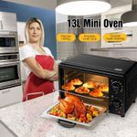 13L Electric Oven Grill 800W Countertop Mini Toaster Pizza Oven W/ Temp Timer UK