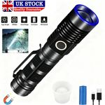 High Powered 99000000LM LED Flashlight Super Bright Torch USB Rechargeable Lamp