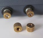 Terminal Nuts (4) Hornby,  Hammant & Morgan compatible. Brass Nuts. Pack of Four