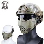 Tactical Pilot Half Face Mask Airsoft CS Paintball Fast Helmet Military Hunting