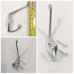 Double Coat Hook & Screws Bedroom Bathroom Clothes Hat Garment Robe Hanger