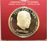 1973 & 74 Bahamas Sterling .925 Silver Proof 2$ & 10$, Mint Sealed Original Card