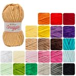 LittleWoolShop Snuggle Puff Chunky Chenille 100g Soft Knitting Crochet Yarn