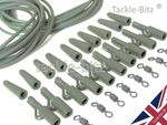 Fishing Tackle Swivels 32pc Carp End Tackle weight lead clips Rig Tube Hair rigs