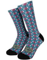 SANTA CRUZ Salba Eyes Sock.  Skate, Skateboard Socks.