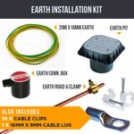 ELECTRICAL EARTHING INSTALLATION KIT FOR NEW / OLD HOUSES INC 20M EARTH CABLE