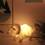 Triceratops Dinosaur LED Lamp - Mains Powered Childs Bedside Lamp -FREE DELIVERY