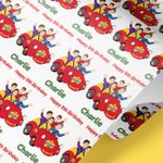 Personalised Wiggles Birthday Wrapping Paper Any Name & Age Kids Gift Wrap