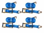 Bargain 4 X Ratchet Strap 5Tx6mtr 50mm/claw hooks Cargo Lorry Tie Down 