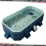 3M/9.7ft 1-8 People Large Swimming Pool Foldable Rectangular Above Ground Adult
