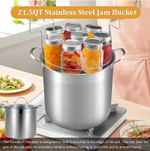 8 Pcs Complete Canning Kit Stainless Steel Large Soup Canning Pot Cooking Pot UK
