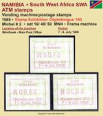 1988 South West Africa SWA NAMIBIA ATM 2 / Otyimbingue / set  16/40/50 ** Frama