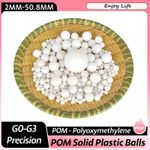 2mm-50.8mm POM Polyoxymethylene Solid Plastic Balls G0-G3 Precision Bearing Ball