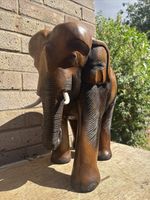 Vintage Wooden Elephant Handmade Large Beautiful Unique / Unusual 