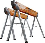 2 x Bora Speed Horse Porta Mate Metal Folding Saw Horse Trestles Leg Stand Bench