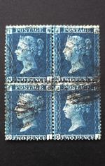 Queen Victoria 2d Blue Quattro SG.45 Pl.9 Used Well Centered Good Perforat. VF