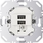 3A 230V USB charging socket mechanism white matte 260209