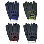 MENS CLASSIC DRIVING GLOVES SOFT GENUINE REAL GOATSKIN BLACK BROWN LEATHER GLOVE