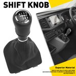 For Vw Transporter T6 Multivan 6 Speed Gear Shift Stick Knob Leather Handle New