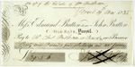 Edmund Batten & John Batten Old Bank Yeovil Somerset Cheque 1835 Charles Pulham