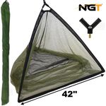NGT 42" Inch Landing Net with Metal Spreader V Block Carp Fishing + Stink Bag!