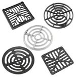 Cast Drain Cover Grate Man Hole Gully Grid Black Alloy Plastic Round Square
