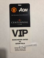 RARE VIP PASS/TICKET: Manchester Man United - Aston Villa 2012/2013
