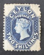 CEYLON 1867 2s Steel-Blue No Gum Very Clean.  (€350 With Gum). SG72.