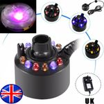 Ultrasonic Mist Maker Fogger Water Fountain Pond Atomizer Air Humidifier W/ LED