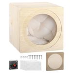 5 Inch Ported Wooden Speaker Enclosure, Natural Wood Subwoofer Box Speaker Box