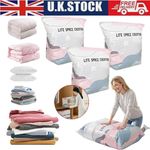 No‑pump Vacuum Storage Bags - Press & Seal,Reusable Space Saving Compression Bag
