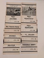 8 Hull 1960s & 1970s Rugby League Programmes