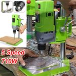 710w Rotary Pillar Drill 5 Speed Heavy Duty Bench Press Drilling Table Stand