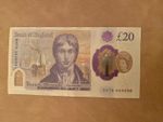 Rare £20 note with unique serial number 96-96-96. 