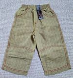 New Catimini Paris Boys Beige/Red Pants Pull-On/Elasticated Waist Size 18M*BNWT*