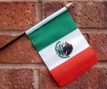 MEXICO flag PACK OF TEN SMALL HAND WAVING FLAGS Mexican