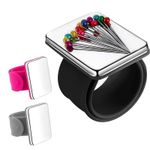 Magnetic Wrist Snap Sewing Pin Cushion Pins Holder Silicone Strap Bracelet
