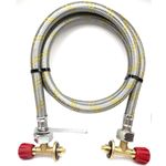 Reinforced 1.5M Steel Hose With Refill transfer gas Campingaz Bottle 901,904,907