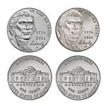 2 x 2026 USA Semiquincentennial Jefferson Nickels 5 Cents BUNC coins D&P Mints
