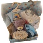 Blue Baby boy hamper baby shower newborn mum to be gift Set 0-6 months baby suit